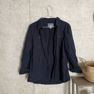 L.L. Bean dark blue flannel!